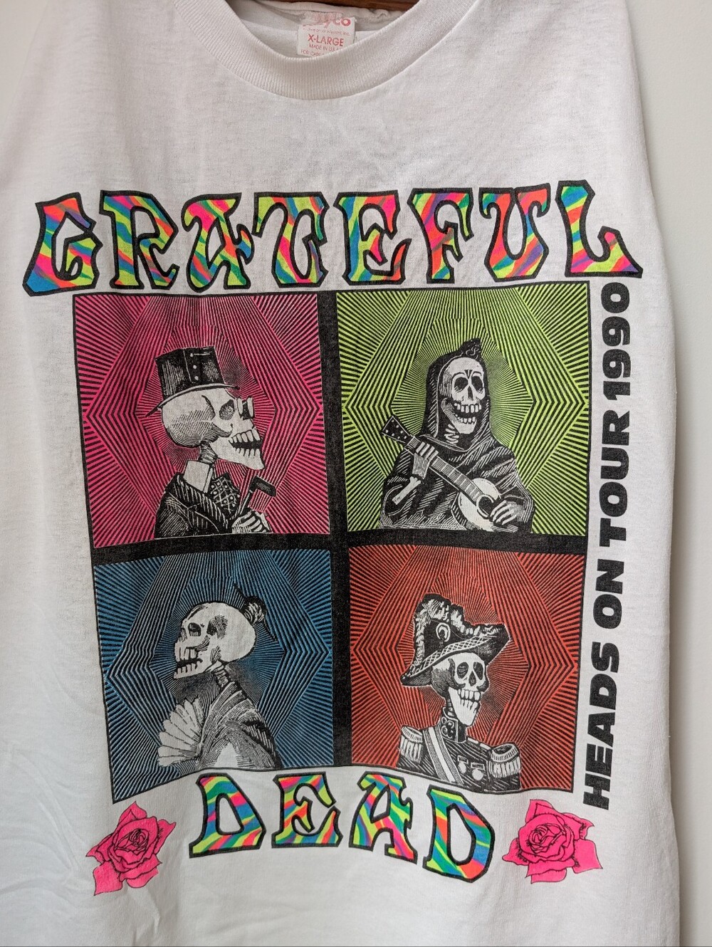 🌹 Vintage 1990 Grateful Dead 25th Anniversary Tour Tee XL